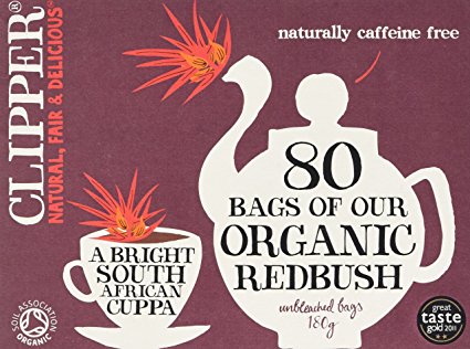 Clipper Organic Redbush Tea Bag, 80g (Pack of 80)