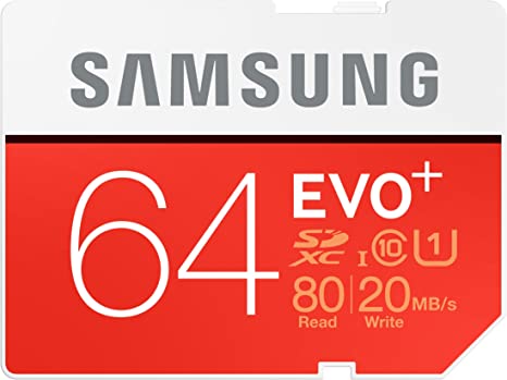 Samsung Memory 64GB EVO Plus SDXC UHS-I Grade 1 Class 10 Memory Card