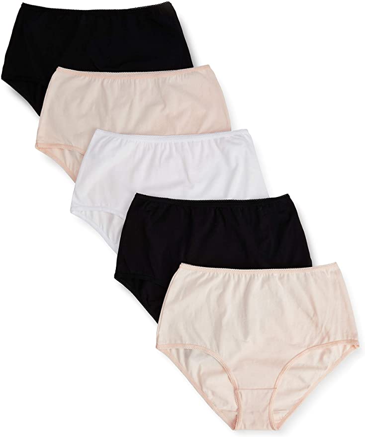 Amazon Brand - Iris & Lilly Women's Cotton Full Coverage High Waist Panty Multipack