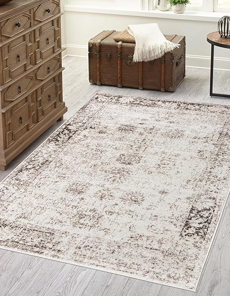 Unique Loom Sofia Collection Area Rug - Casino (10' x 13' Rectangle, Beige/ Tan)