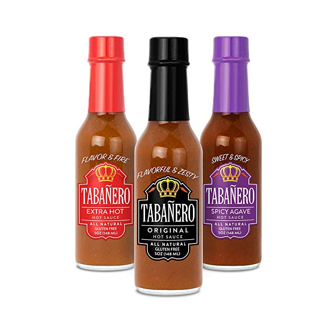 Tabañero Fiesta 3-Flavor Hot Sauce Variety Pack, 5oz. Bottles (Tri-Pack)