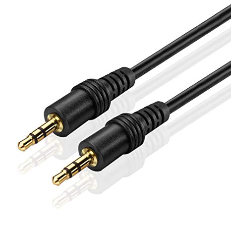 TNP Gold Plated 3.5mm Audio Cable (15 Feet) - Male to Male AUX Auxiliary Stereo Headset Jack Adapter Wire Cord Plug Connector for iPhone iPod iPad, Android Smartphone Tablet, Home Car System