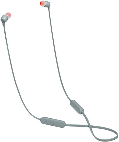 JBL TUNE 115BT - Wireless In-Ear Headphone with Remote - Gray (JBLT115BTGRYAM)