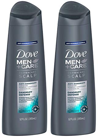 Dove Men Care Dermacare Scalp 2-in-1 Shampoo   Conditioner, Dandruff Defense, 12 Ounce (Pack of 2)