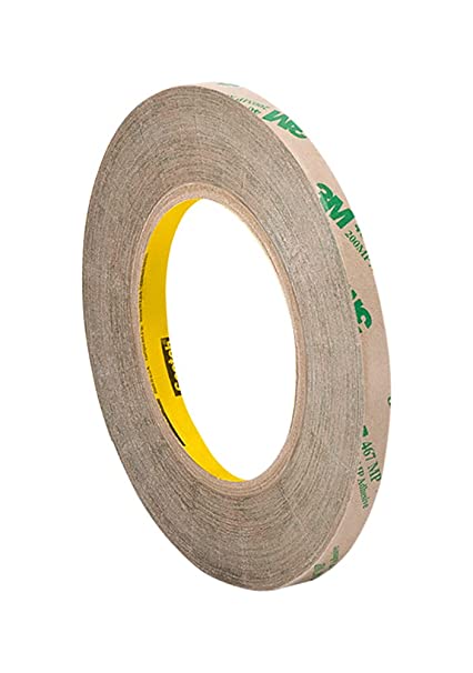 3M 1/4-20-467MP Adhesive Transfer Tape 467MP, 0.25" Wide, 20 yd. Length, Clear