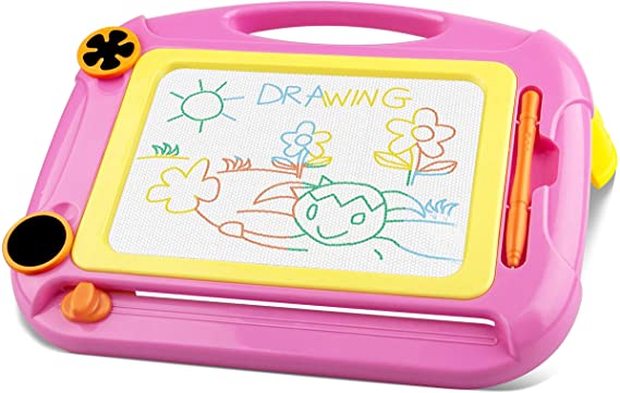 Magnetic Doodle Board for Little Girls Birthday Gifts，Drawing Board Toddler Toys for 1-2 Year Old Girls Magnadoodle Board Learning Toys