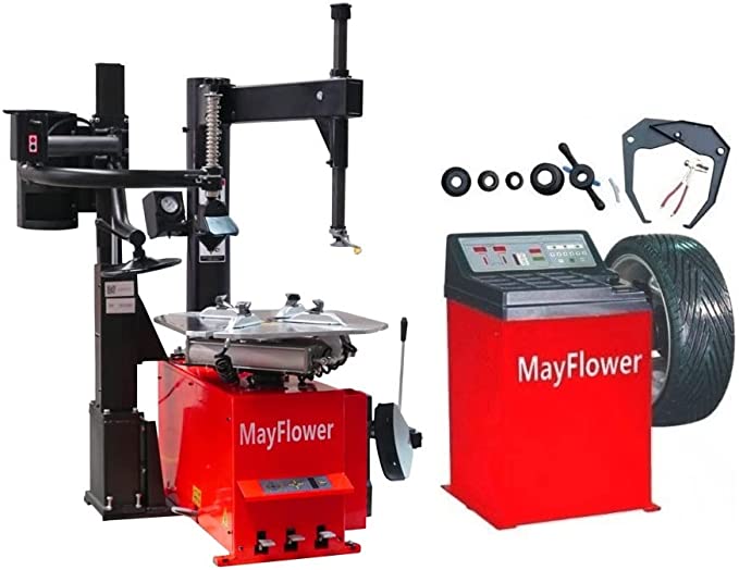 Mayflower Products 1.5 HP Automatic Tire Changer Wheel Balancer Combo 980 800 with 300 Assist Arm