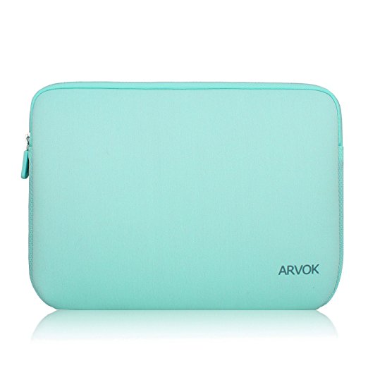 Arvok 11 11.6 Inch Water-resistant Neoprene Laptop Sleeve Case Bag/ Notebook Computer Case/ Briefcase Carrying Bag/ Pouch Skin Cover For Acer/ Asus/ Dell/ Fujitsu/ Lenovo/ HP/ Samsung/ Sony/ Toshiba(11.6 inch, Light Green)