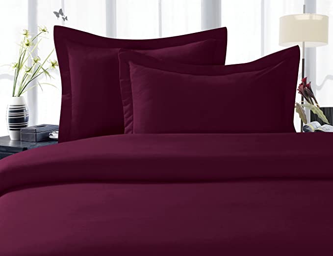 Elegant Comfort 1500 Thread Count Egyptian Quality Super Soft Wrinkle Free 4-Piece Sheet Set, Full, Purple