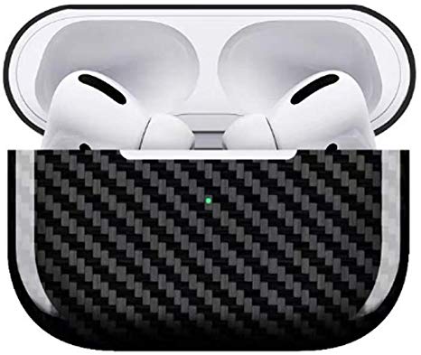 AirPods Pro 3 Case,Genuine Carbon Fiber Slim-Fit Super Thin Shockproof Aramid Fiber Cover and Skin Compatible with Apple AirPods Pro Earbuds Accessories (Bright Black)