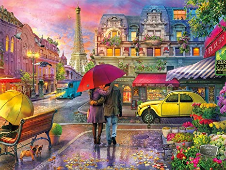 Buffalo Games - Cities in Color - Raining in Paris - 750 Piece Jigsaw Puzzle