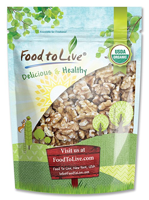 Food to Live Organic Walnuts (Raw, No Shell) (1 Pound)