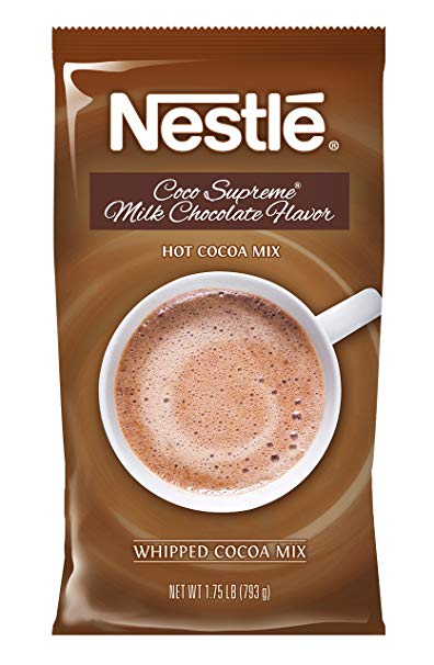 Nestle Hot Chocolate Mix, Hot Cocoa, Milk Chocolate Coco Supreme Flavor, Whipped Cocoa, 1.75 lb. Bag