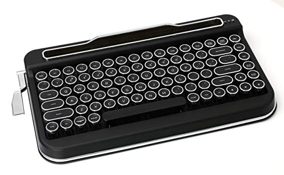 Penna Bluetooth Keyboard with Black Chrome Keycap(US Language) (Switch-Cherry Mx Blue, Matte Black)