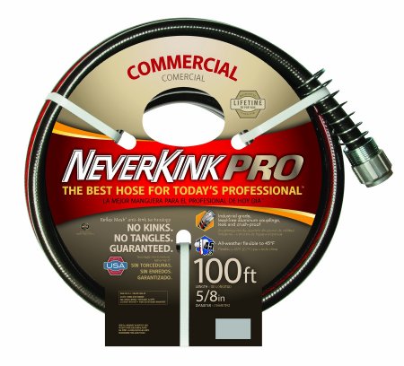NeverKink 8844-100 Series 4000 Commercial Duty Pro Garden Hose, 5/8-Inch by 100-Feet