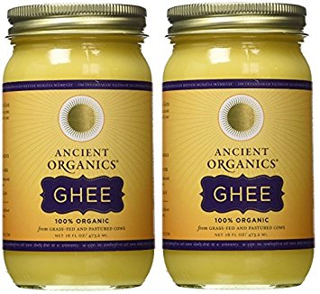 100% Organic Ghee from Grass-fed Cows, 16oz (Pack of 2)