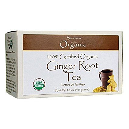 Swanson 100% Certified Organic Ginger Root Tea 20 Bag(S)