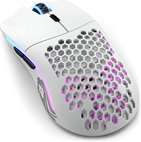 Glorious Model O- (Minus) Wireless Gaming Mouse - RGB 65g Lightweight Wireless Gaming Mouse (Matte White)