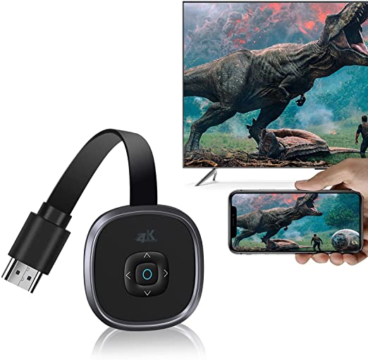 LAIDUOAO Wireless Display Dongle, 5G/2.4G WiFi Display Adapter Streaming Video Receiver, Support Miracast DLNA Airplay for iOS / Windows / Android to TV / Projector