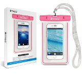 FRiEQ Universal Waterproof Case for Outdoor Activities - Perfect for Boating  Kayaking  Rafting  Swimming - Waterproof bag for Apple iPhone 6 Plus 6 5S 5C 5 Galaxy S6 S4 S3 HTC One X Galaxy Note 4 Note 3 LG G2 up to 6 inch Diagonal - Protects your Cell Phone or MP3 Player from Water Sand Dust and Dirt - IPX8 Certified to 100 Feet Hot Pink