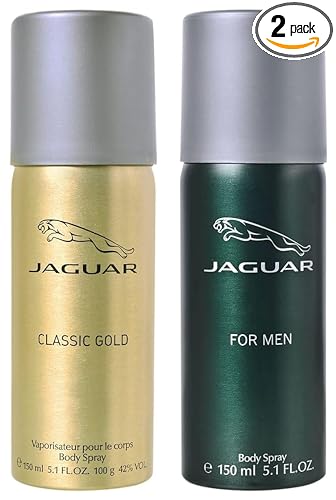 JAGUAR Classic Gold Deodorant Spray - For Men (150 ml) & JAGUAR Body Spray Deodorant Spray - For Men (150 ml) Combo