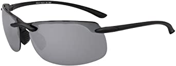 JOJEN Rimless Sports Sunglasses for men women Running Driving Fishing Tr90 Superlight Frame JE027(Black Frame Gray Lens 28)