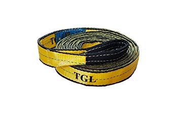 TGL 2", 20' 2-ply construction, 23,000 LB rated tow strap with reinforced loops