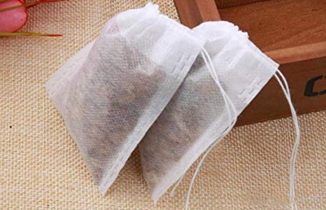 100 LARGE 4x6 INCH Drawstring NON-Bleached Kefir Brewing Tea Bag Filter