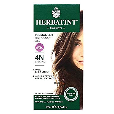 Herbatint 4N Permanent Herbal Light Chestnut Haircolor Gel Kit - 3 per case.
