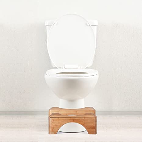 Squatty Potty Bamboo Flip Toilet Stool, Adjustable to 7 and 9 Inch, Reduces the Risk of Prolapse, Haemorrhoids (Piles), Diverticulitis & Colon Disease