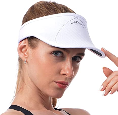Sun Visors for Women and Men, Long Brim Thicker Sweatband Adjustable Hat for Golf Cycling Fishing Tennis Running Jogging and Other Sports
