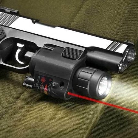 TurnRaise Pro 200 Lumen Tactical Laser Flashlight Combo & 5mw Red Laser Sight for pistol Dropshipping
