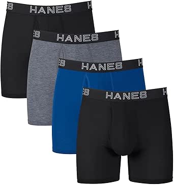 Hanes Mens Tagless Boxer Briefs With Comfort Flex Fit And Total Support Pouch