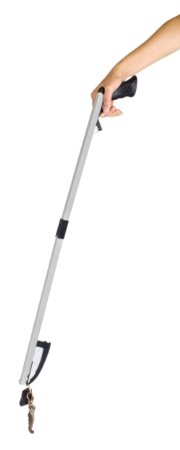 Ez2care Lightweight Folding Reacher with Magnetic Tip and Ergo Handle Anodize Silver 32-Inch