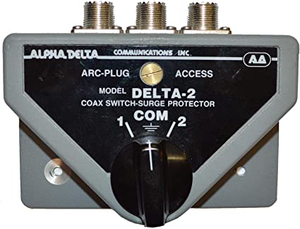 DELTA-2B Delta-2 Alpha Delta Original 2-Position Coax Switch, SO-239, 2KW - 500MHz