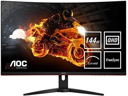 AOC Écran gaming incurvé CQ32G1 80 cm (31,5 pouces) (HDMI, DisplayPort, 2560x1440 à 144 Hz, 1 ms, Free Sync) noir