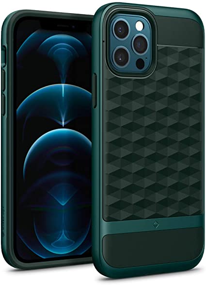 Caseology Parallax for Apple iPhone 12 Pro Case for iPhone 12 Case (2020) - Midnight Green