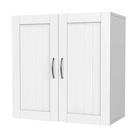 Yaheetech Bathroom Medicine Cabinet 2 Door Wall Mounted Storage Cabinet with Adjustable Shelf, 23.4” L x 12.2” W x 23.5” H, White