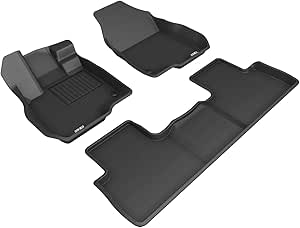 3D MAXpider Custom Fit Kagu Floor Mat (Black) Compatible with Acura RDX 2019-2024 - Full Set