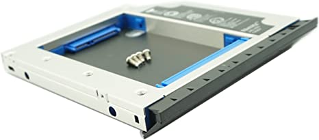 Nimitz 2nd HDD SSD Hard Drive Caddy for Hp Elitebook 8460p 8460w 8470p 8470w with Faceplate/Bezel and Mounting Bracket