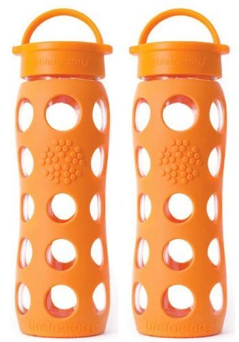 2-Pack Lifefactory 22-Ounce Beverage Bottles (Orange)