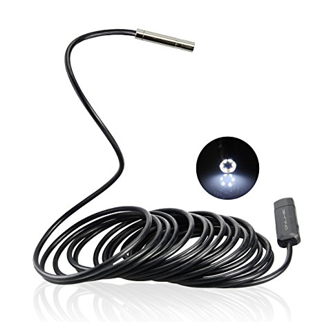 Qyuhe® 2.0 Megapixel USB Endoscope Inspection Snake Camera Borescope HD CMOS Waterproof Portable with 6LED Lights (10M/32.8ft)