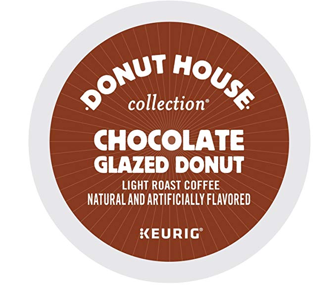 Donut House Collection Chocolate Glazed Donut, Single Serve Coffee K-Cup Pod, Flavored Coffee, 72