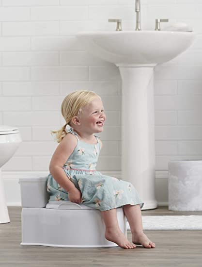 Regalo 2-in-1 My Little Potty Training Toilet, Grow with me & On The Go, Bonus Kit, Flushing Sound, Removable Training Transition Potty Seat, Oversized foam soft seat & wipe storage, White