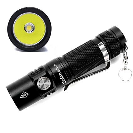 Sofirn SP10A Mini Keychain Flashlight Max 500 Lumens Cree LED Small Water-Resistant IP68 4 Light Modes AA Battery Powered Flashlight, NW EDC Practical Good Gift Choice (Battery Excluded)