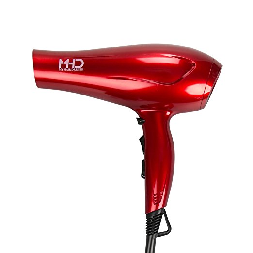 MHD professional fashion hair dryer sports car shape design DC Lightweight Negative Ionic Blow Dryer 2 Speed and 3 Heat Settings Fast Drying (Classic cola red)