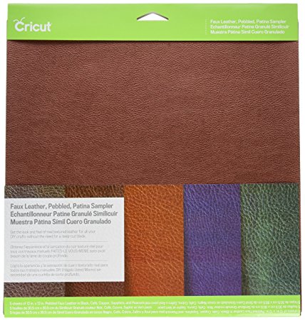 Cricut 2003573 Pebbled Faux Leather, Patina Sampler