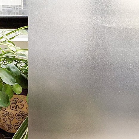 CottonColors Premium Non-Adhesive Frosted Privacy Window Film, 3Ft X 9.8Ft.(90 x 300Cm)