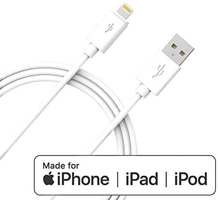Apple MFi Certified iPhone Charger Lightning 8Pin Cable - Advanced Collection, Compatible with iPhone Xs MAX XR X 8 8 Plus 7 7 Plus 6s 6s Plus 6 6 Plus and More（6FT White)