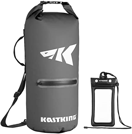 KastKing Cyclone Seal Dry Bag - Best-in-Class 100% Waterproof Bag with Phone Case Front Zippered Pocket, Perfect for Beach, Fishing, Kayaking, Boating, Hiking, Camping, Biking, Skiing